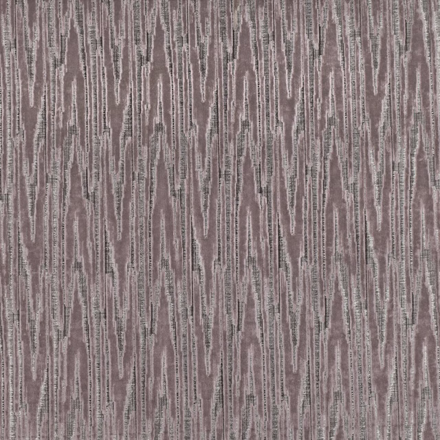 Dusty mauve-taupe fabric with irregular vertical grey and charcoal striations