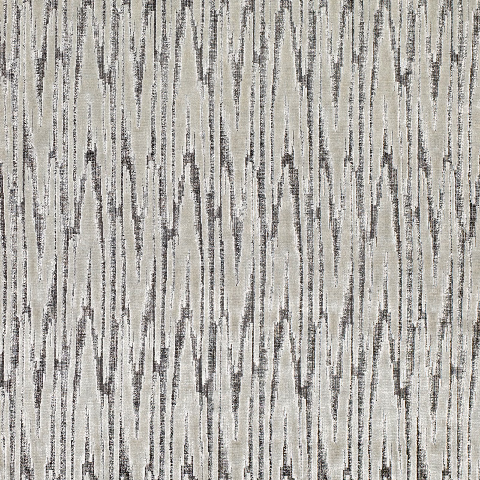 Cool grey and cream vertical striations in a softly textured woven surface