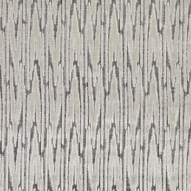 Cool grey and cream vertical striations in a softly textured woven surface