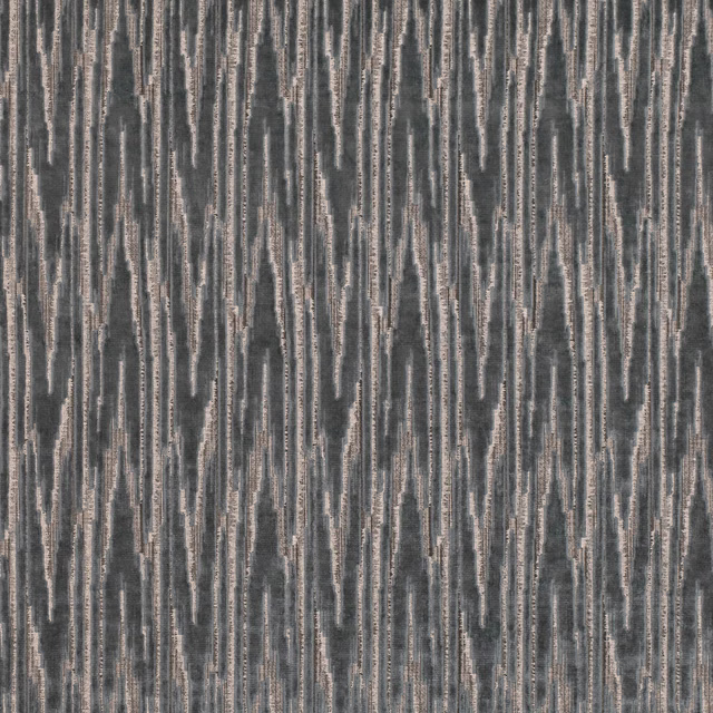 Charcoal-grey fabric with irregular vertical striations and muted taupe highlights