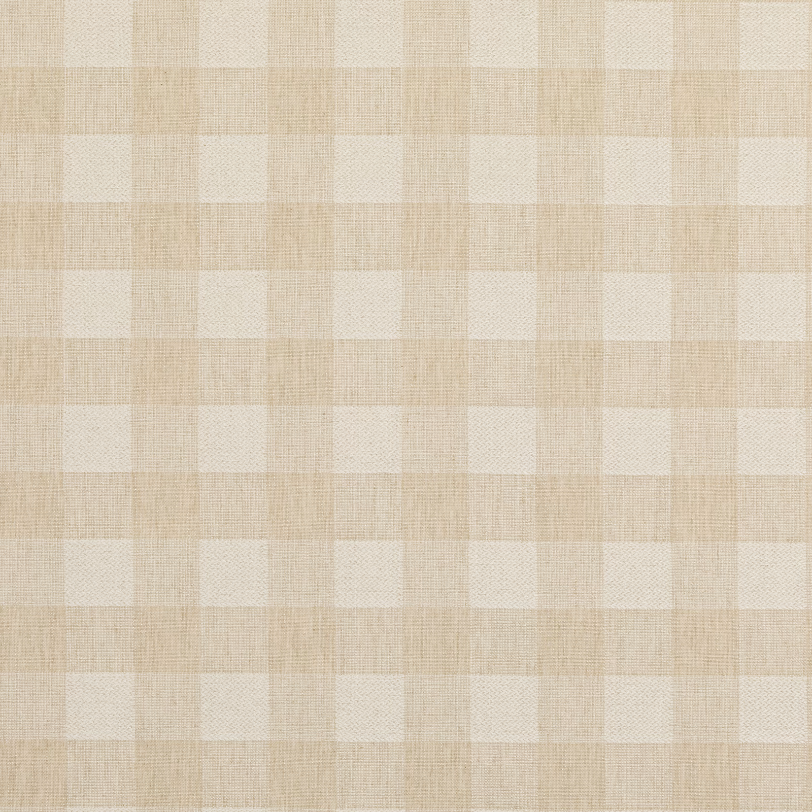 Pale oatmeal and ivory woven check with softly slubbed linen-like texture