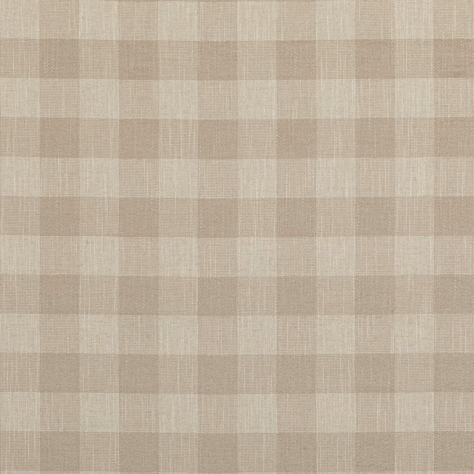 Warm stone and ivory woven check with subtle vertical texture and tonal blocks