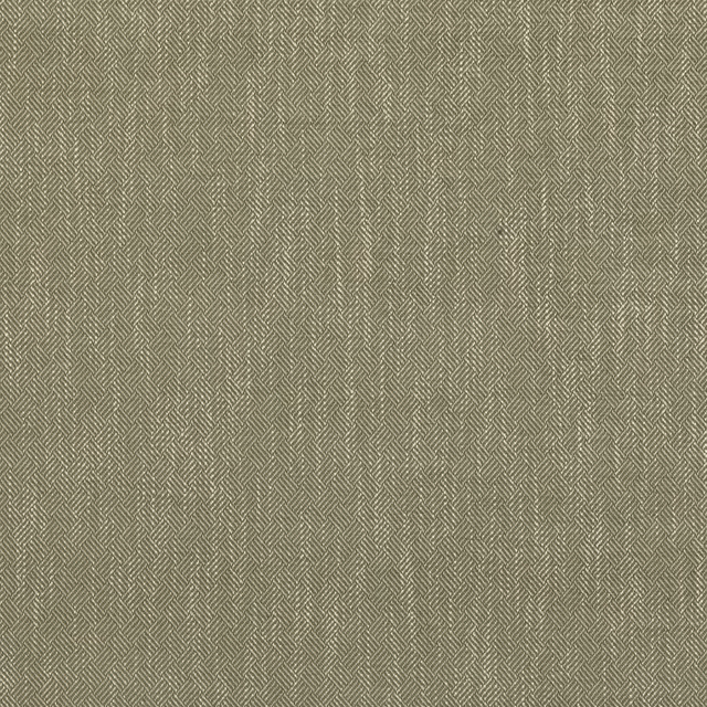 Muted olive green woven fabric with a fine repeating chevron-diamond texture