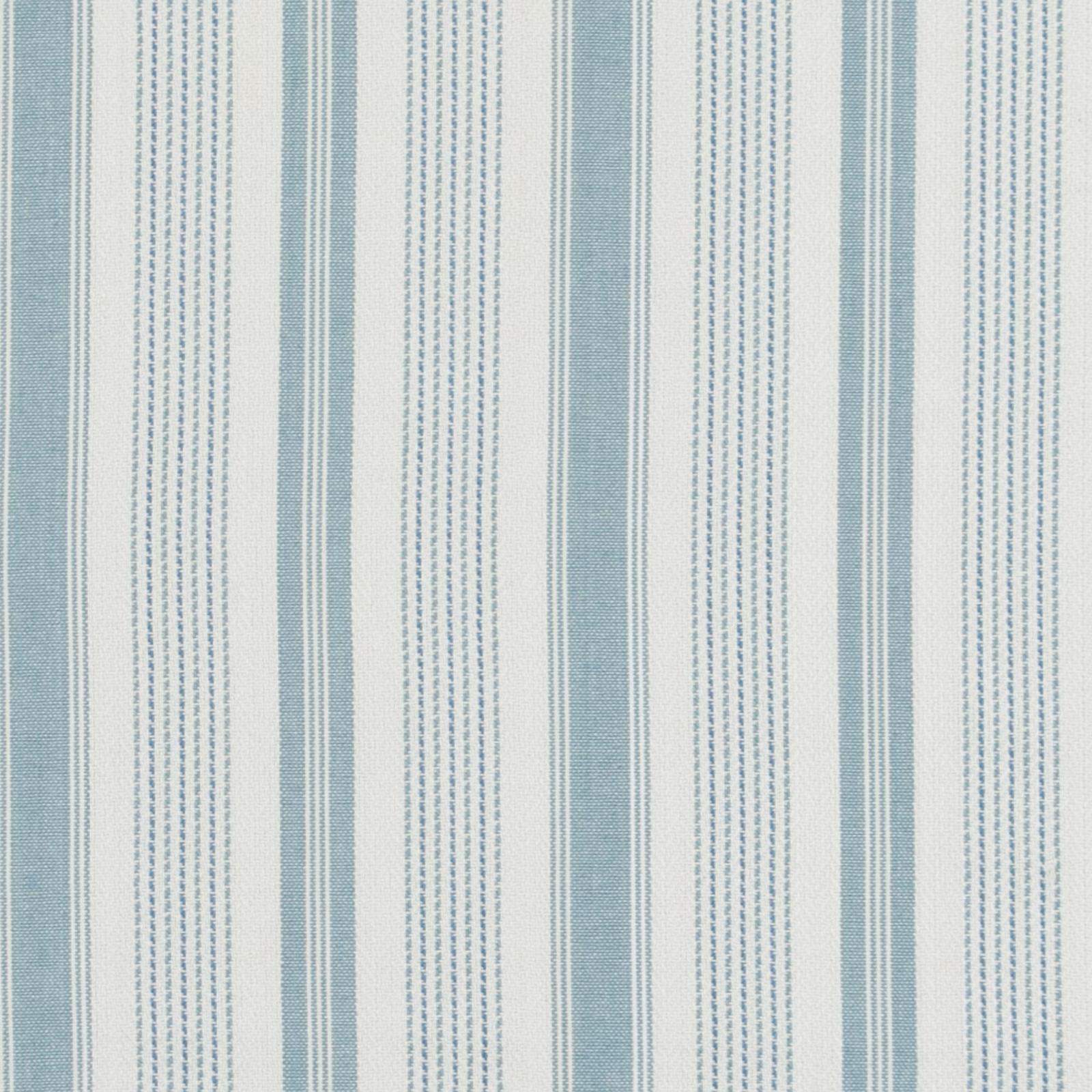 Muted aqua cotton with broad vertical stripes and dotted blue pinstripes
