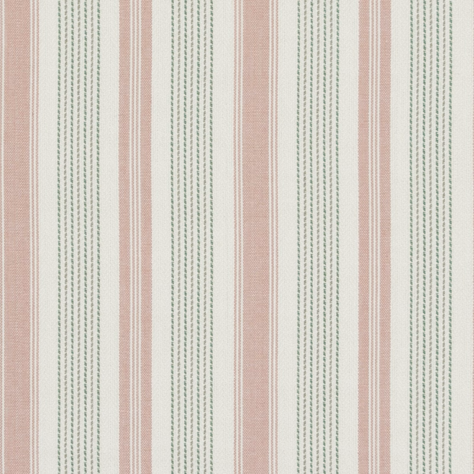 Blush pink and sage green vertical stripes with fine dotted woven lines