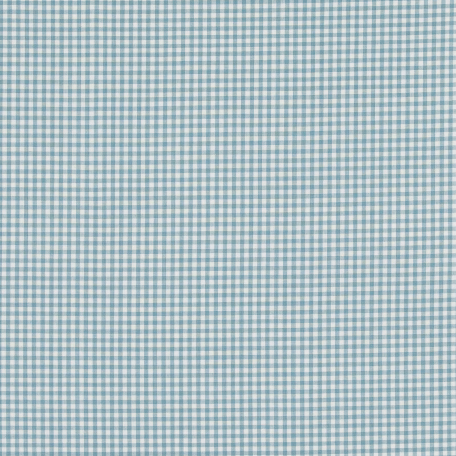 Pale aqua and white 1cm gingham with a softly woven cotton surface