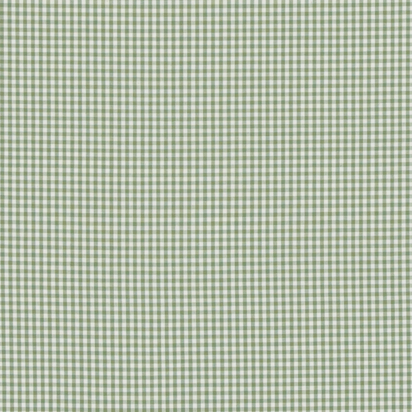 Pale sage and white 1 cm gingham checks on a fine cotton ground