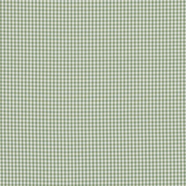 Pale sage and white 1 cm gingham checks on a fine cotton ground