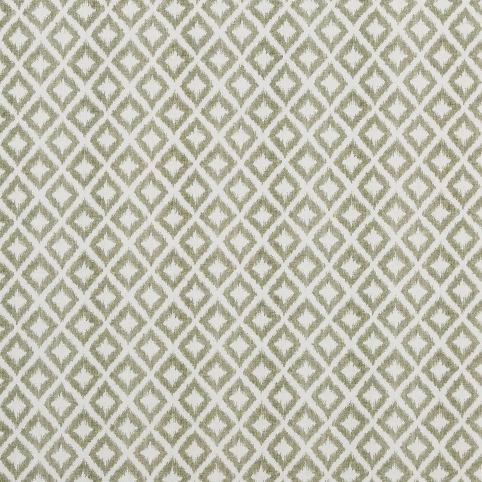 Muted sage-grey diamond lattice woven across a softly textured stone ground