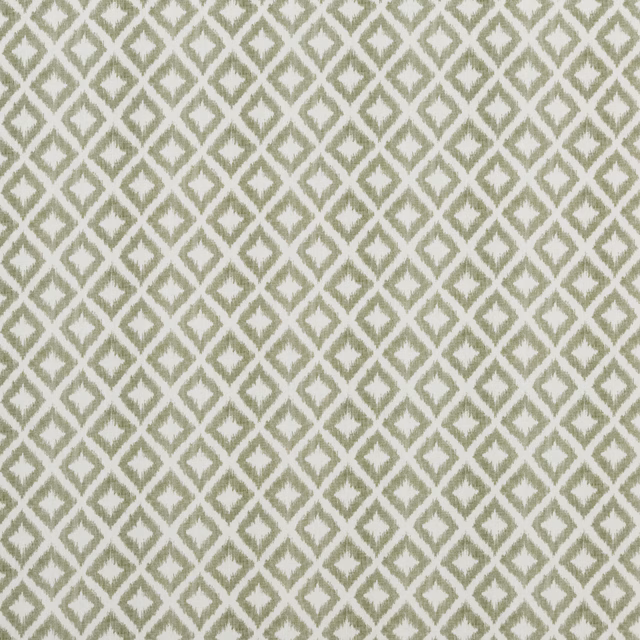 Muted sage-grey diamond lattice woven across a softly textured stone ground