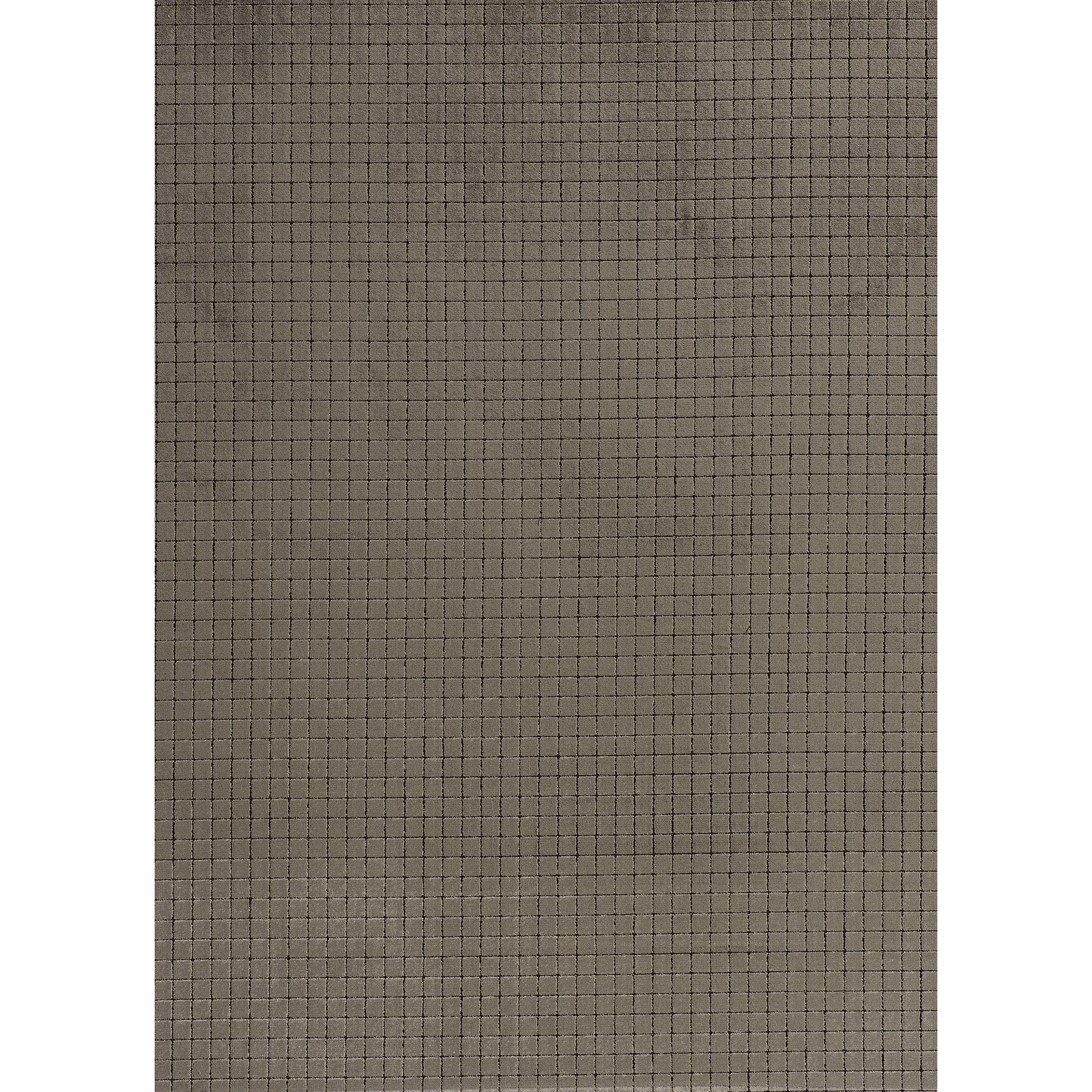 Warm slate-grey textile with a fine black grid and softly mottled surface
