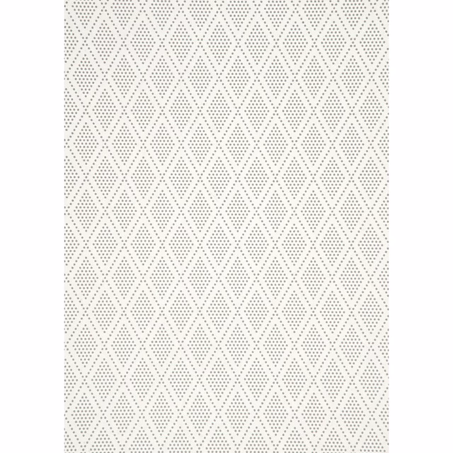 Pale silver-grey wallpaper with a fine dotted diamond lattice pattern