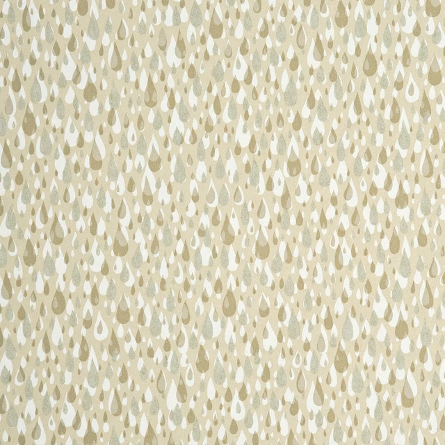 Biscuit wallpaper with dense cream and silver-grey teardrop marks