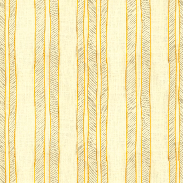 Sunshine-yellow vertical cords on a pale ivory, lightly slubbed woven ground