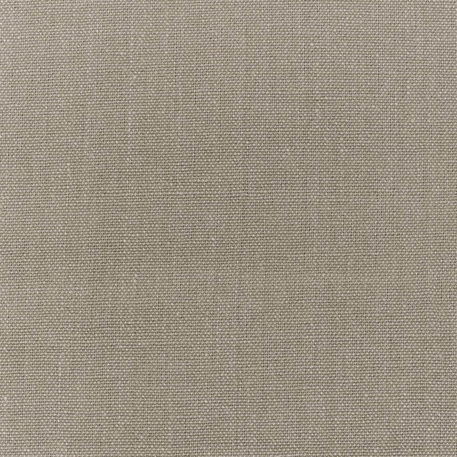 Close-up of muted taupe-grey linen with a tightly woven plain texture