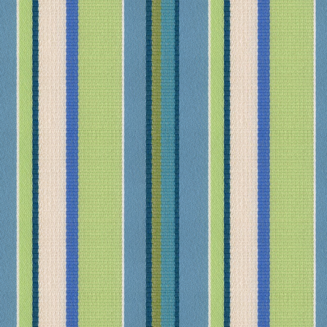 Vertical lime, cobalt, teal, ivory and pale blue woven stripes with fine texture