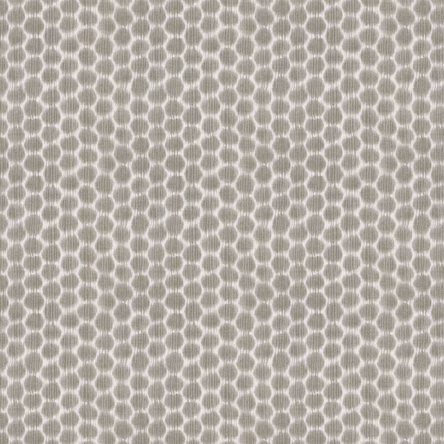 Dove grey cotton with small white oval lattice motif and softly textured weave