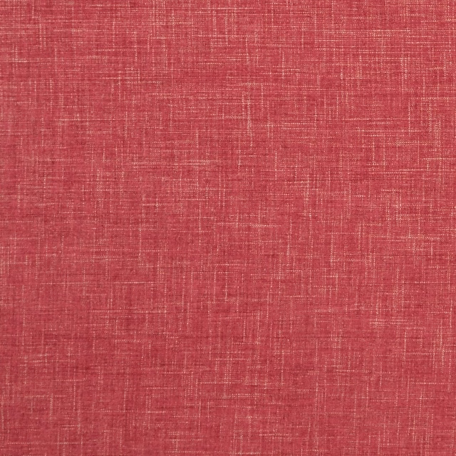 Deep raspberry red woven upholstery fabric with irregular lighter crosshatch threads