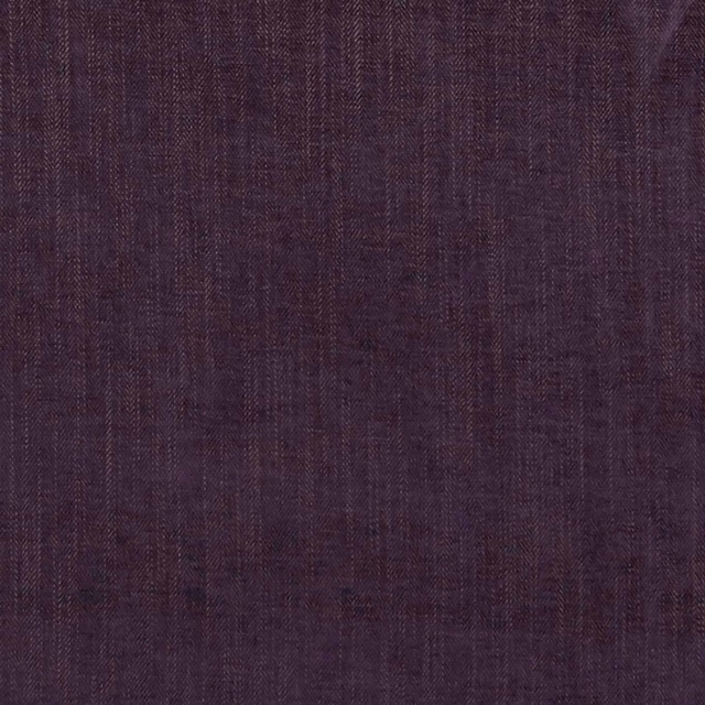 Deep grape-purple woven upholstery fabric with subtle crosshatched texture and tonal vertical variation
