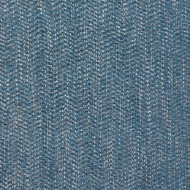 Close-up of muted peacock blue-teal fabric with fine vertical woven striations