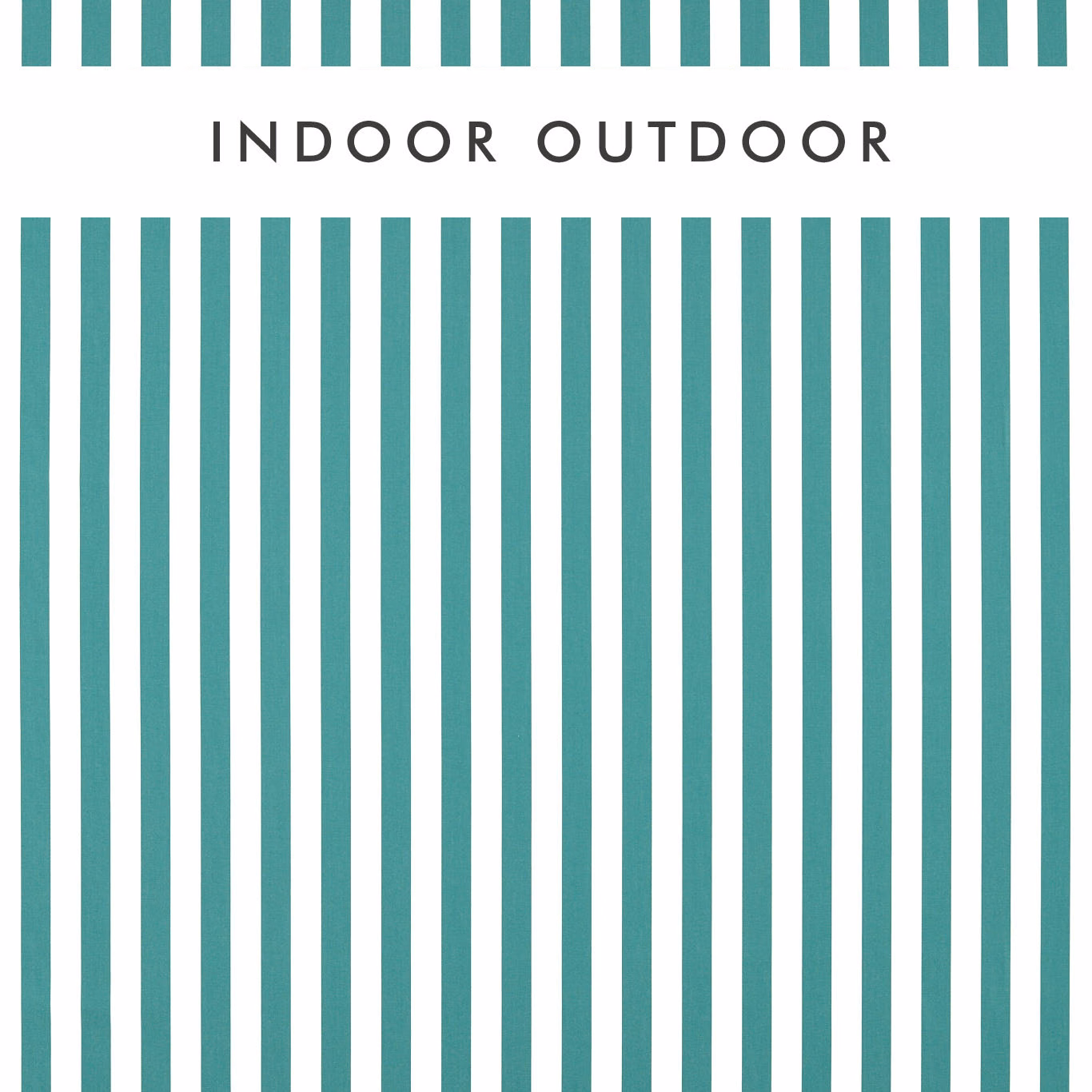 Cool lagoon-teal and white vertical stripe weave with fine surface texture