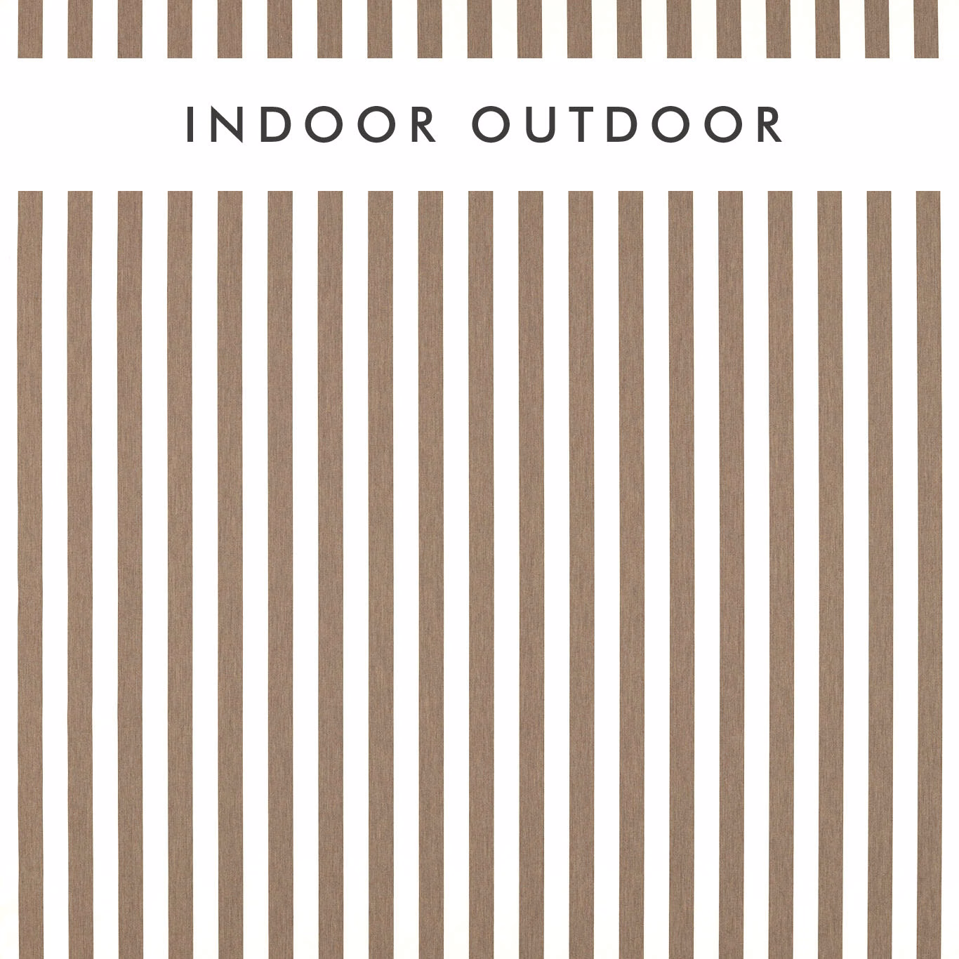 Warm taupe vertical stripes with subtle woven texture on a pale ground