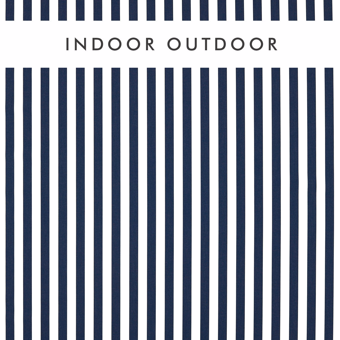 Deep navy and white vertical striped woven fabric with a lightly textured surface