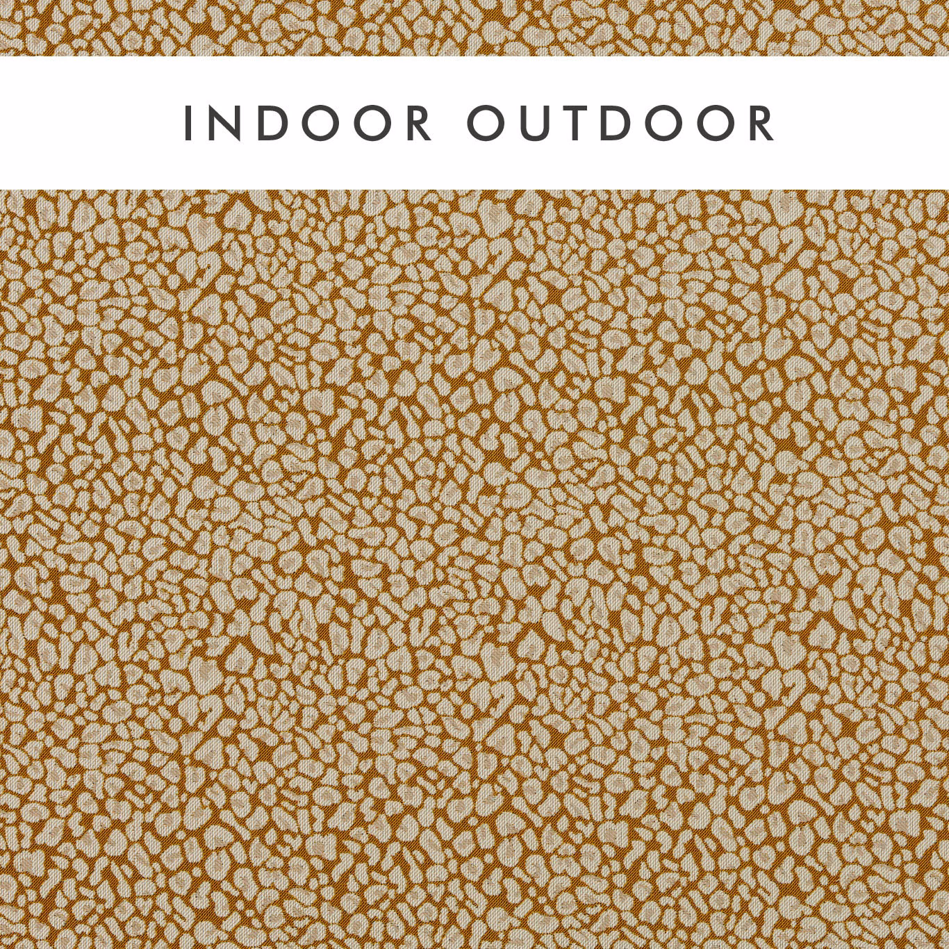 Warm ochre-gold woven ground with dense cream pebble-like cells and tactile texture