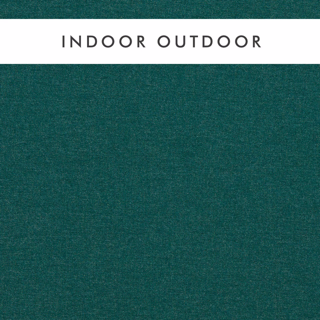 Deep forest-green outdoor weave showing a subtle teal cast and fine texture