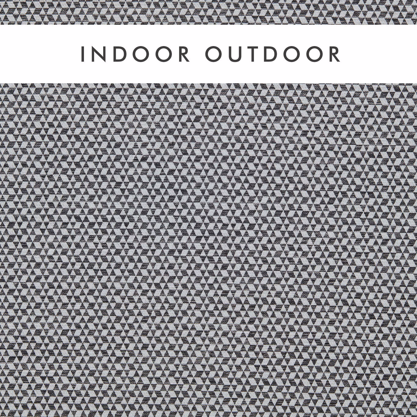Charcoal-black and grey outdoor weave with a dense repeating triangle texture