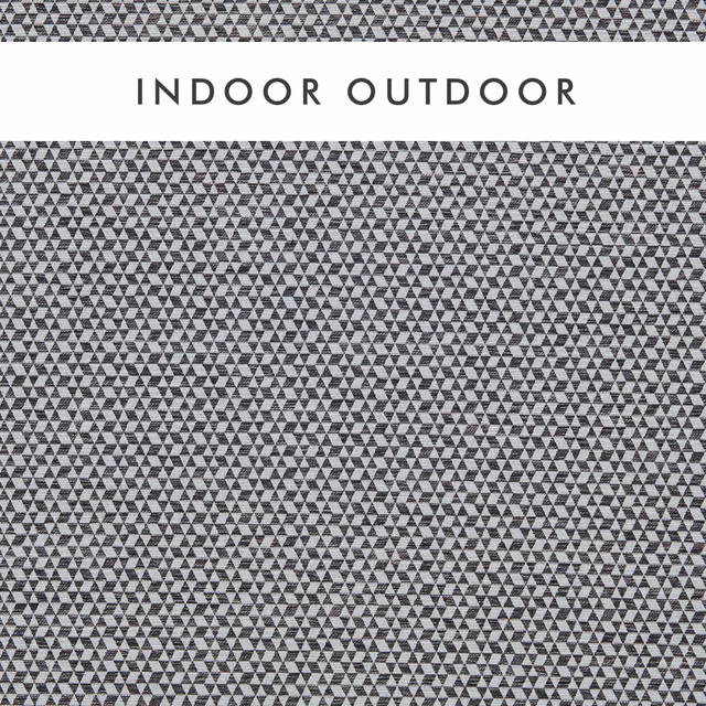 Charcoal-black and grey outdoor weave with a dense repeating triangle texture