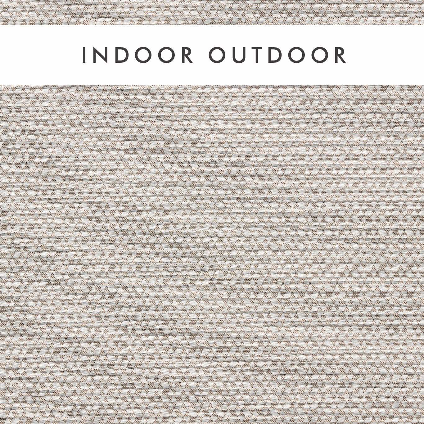 Soft taupe-greige outdoor weave with tiny low-contrast geometric diamond motifs