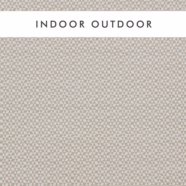 Soft taupe-greige outdoor weave with tiny low-contrast geometric diamond motifs