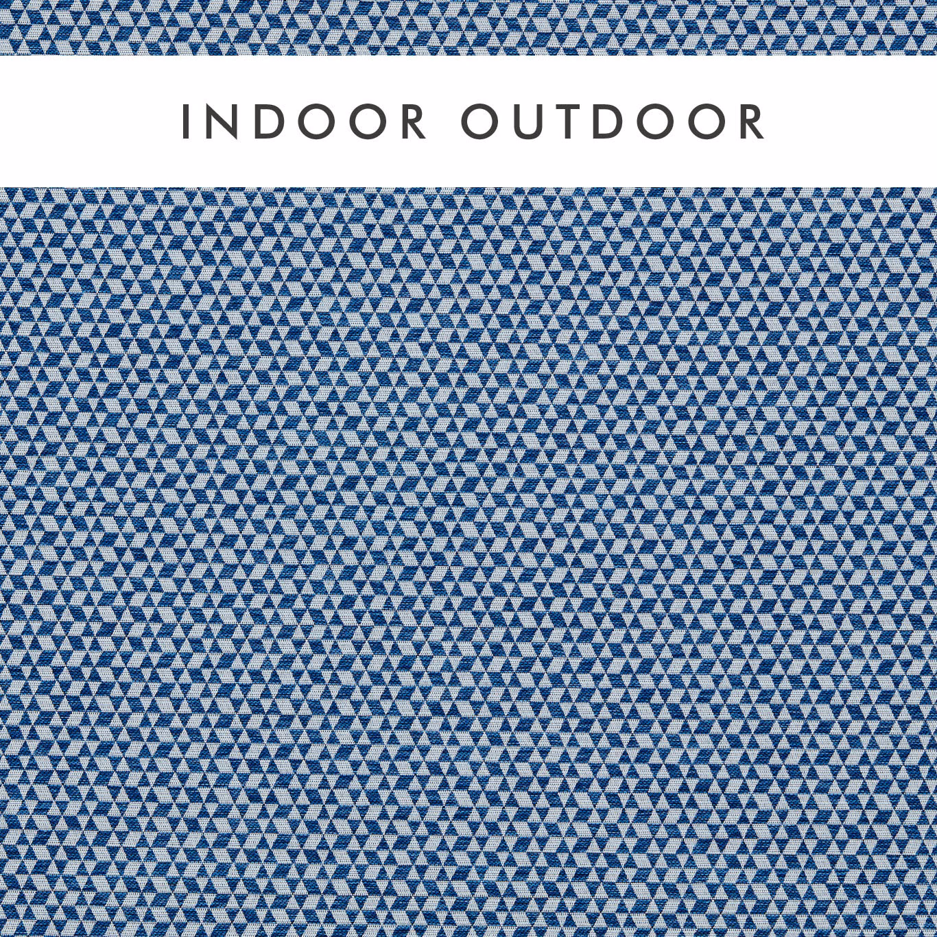 Morro Midnight outdoor fabric with tiny pale triangles woven across a deep blue ground