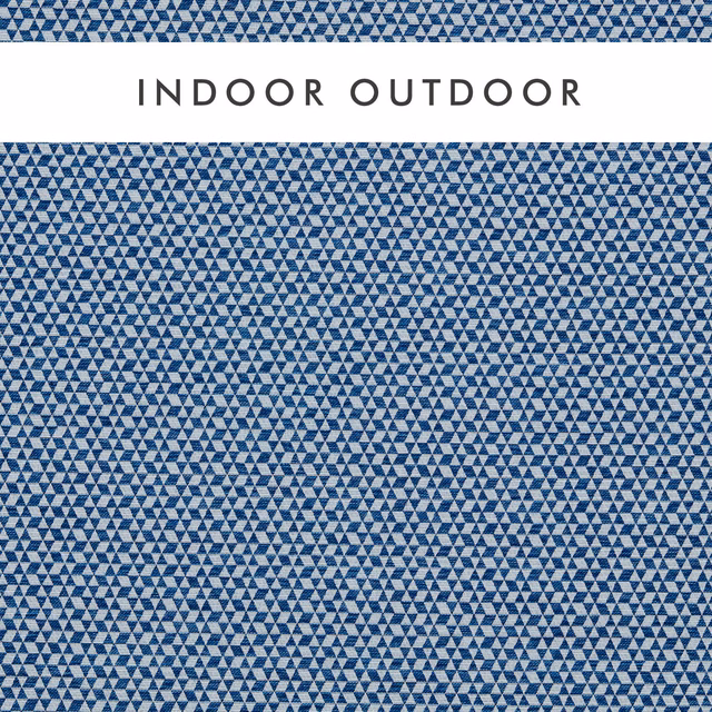 Morro Midnight outdoor fabric with tiny pale triangles woven across a deep blue ground