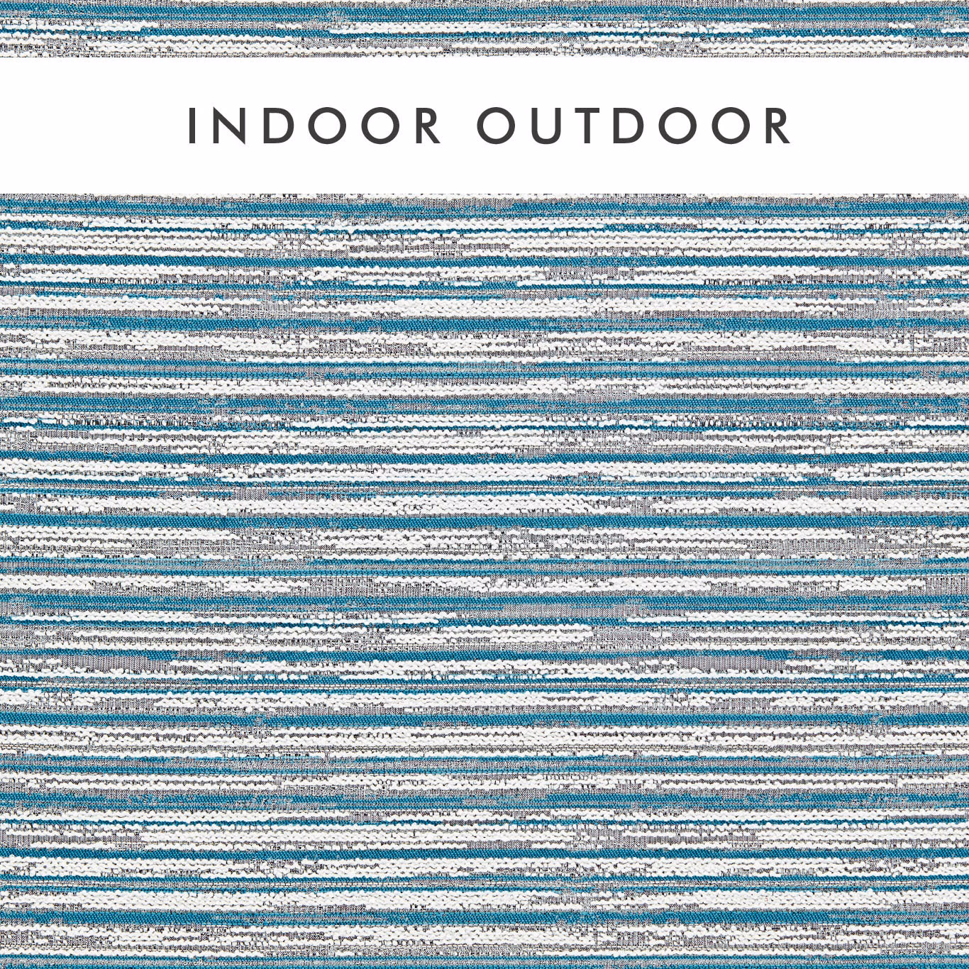 Close-up of cool aquamarine, white and grey irregular horizontal woven stripes