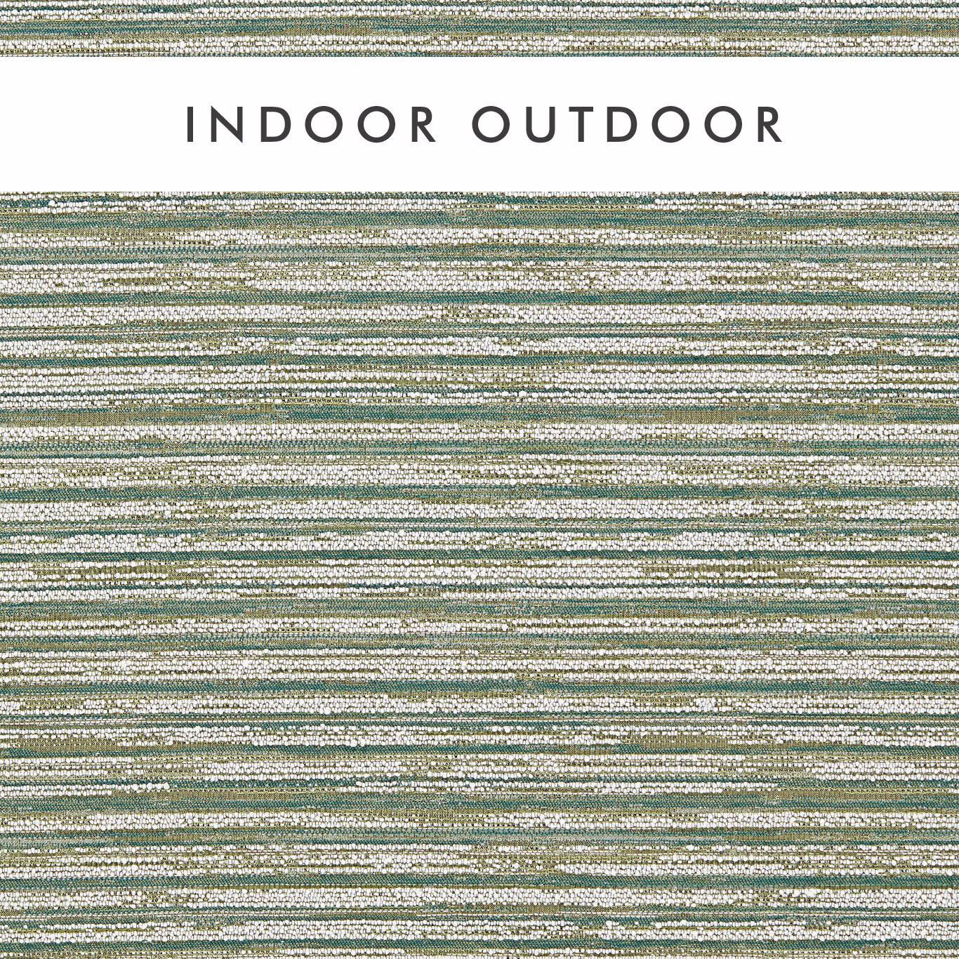 Muted forest-green and ivory horizontal striations with softly flecked woven texture