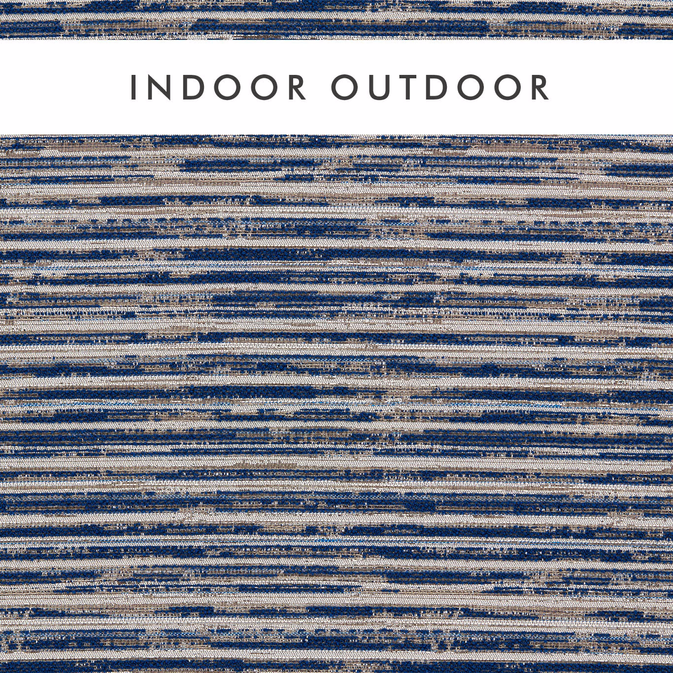 Deep navy and ivory horizontal striations with a tactile, weathered woven surface