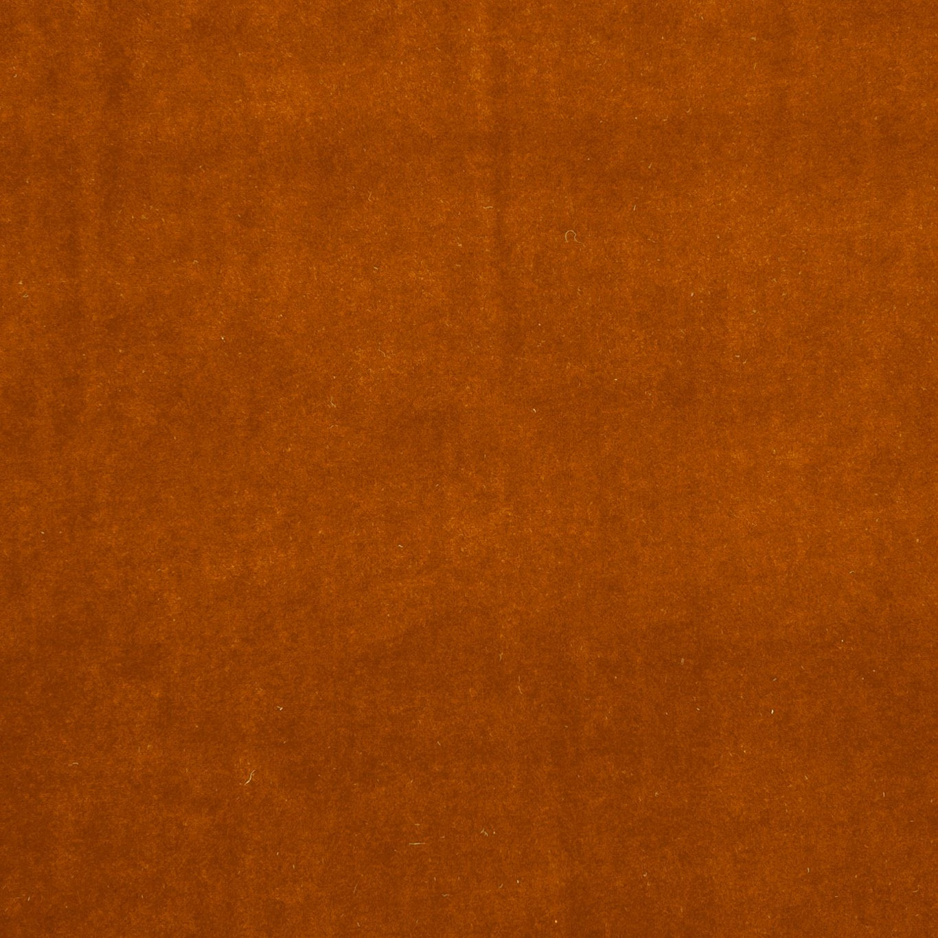 Deep amber-orange plain textile with a softly brushed, subtly mottled surface