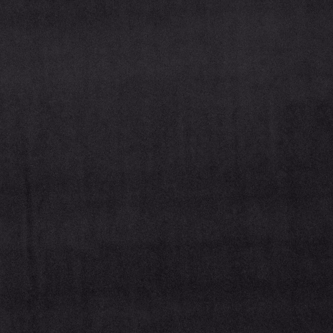 Deep ebony-black fabric swatch with subtle charcoal mottling and a softly textured surface