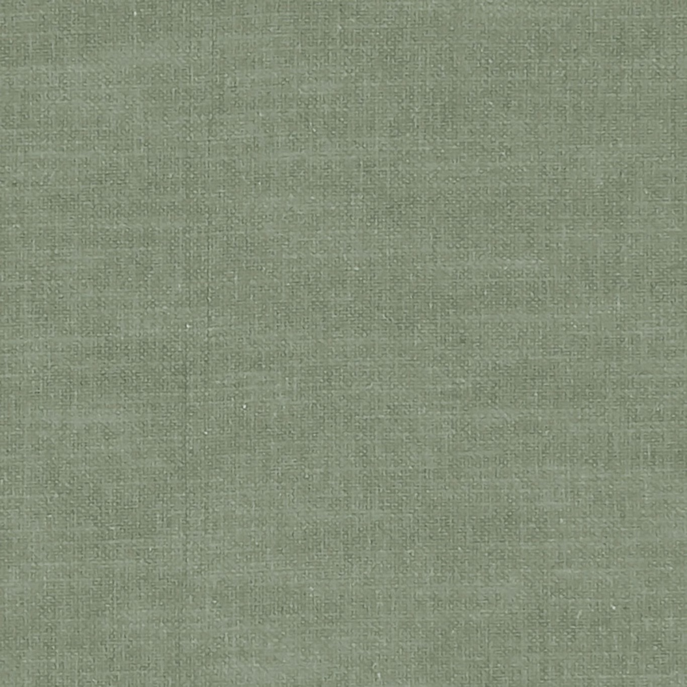 Muted herb-green woven fabric showing a fine crosshatch texture and softly greyed surface