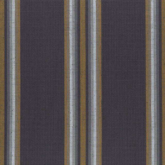 Charcoal woven stripe with cinnamon, grey and pale blue vertical bands