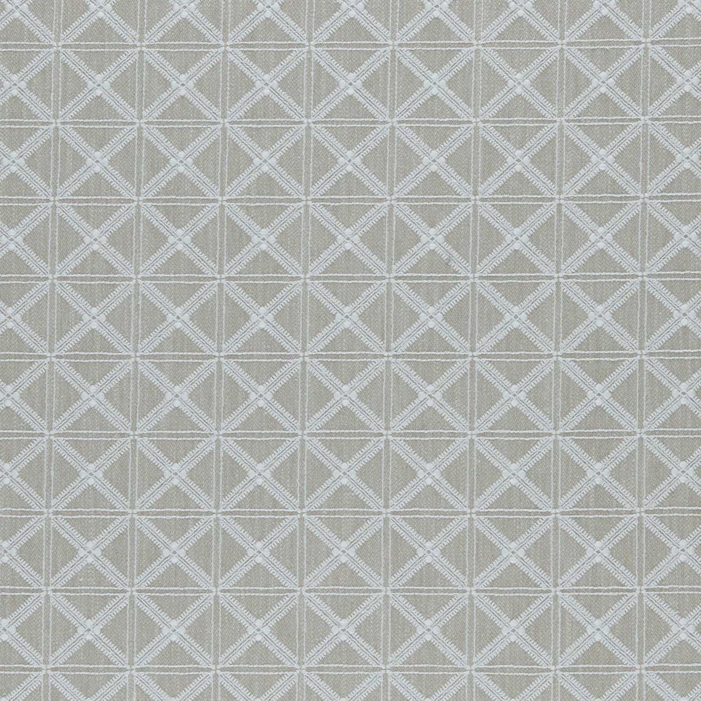 Pale greige woven fabric with a small raised diamond lattice pattern