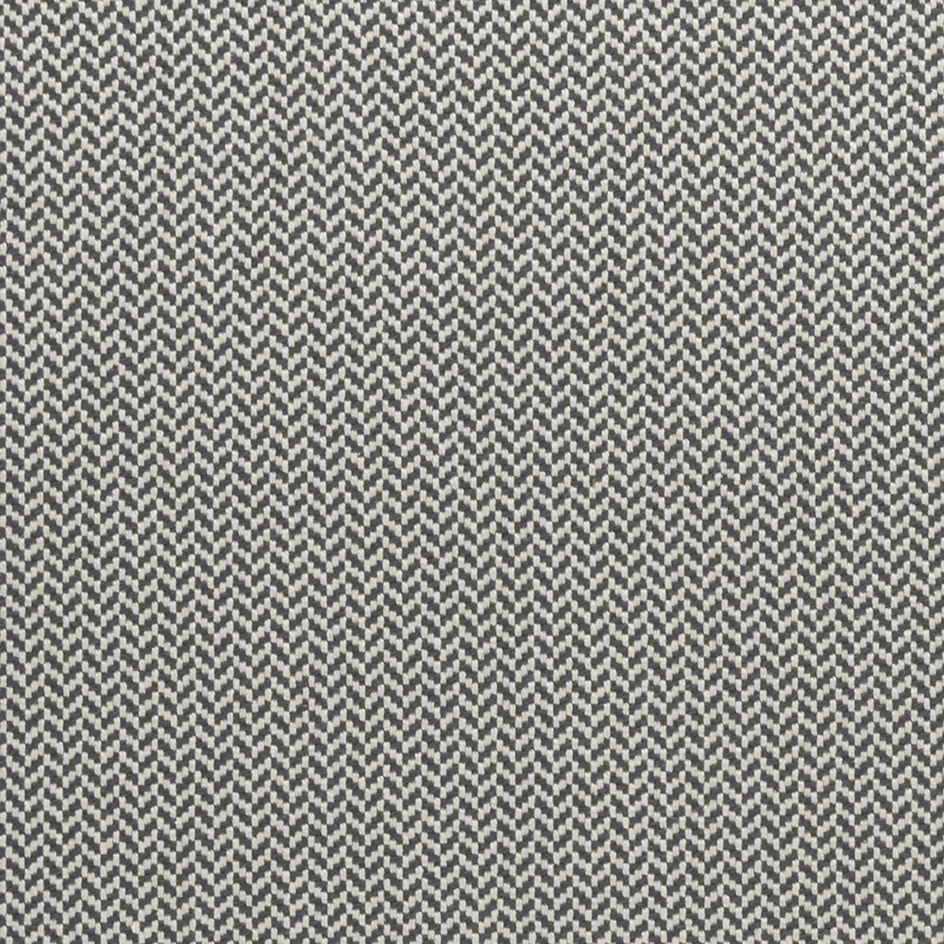 Dense charcoal and pale grey herringbone weave with a softly textured finish