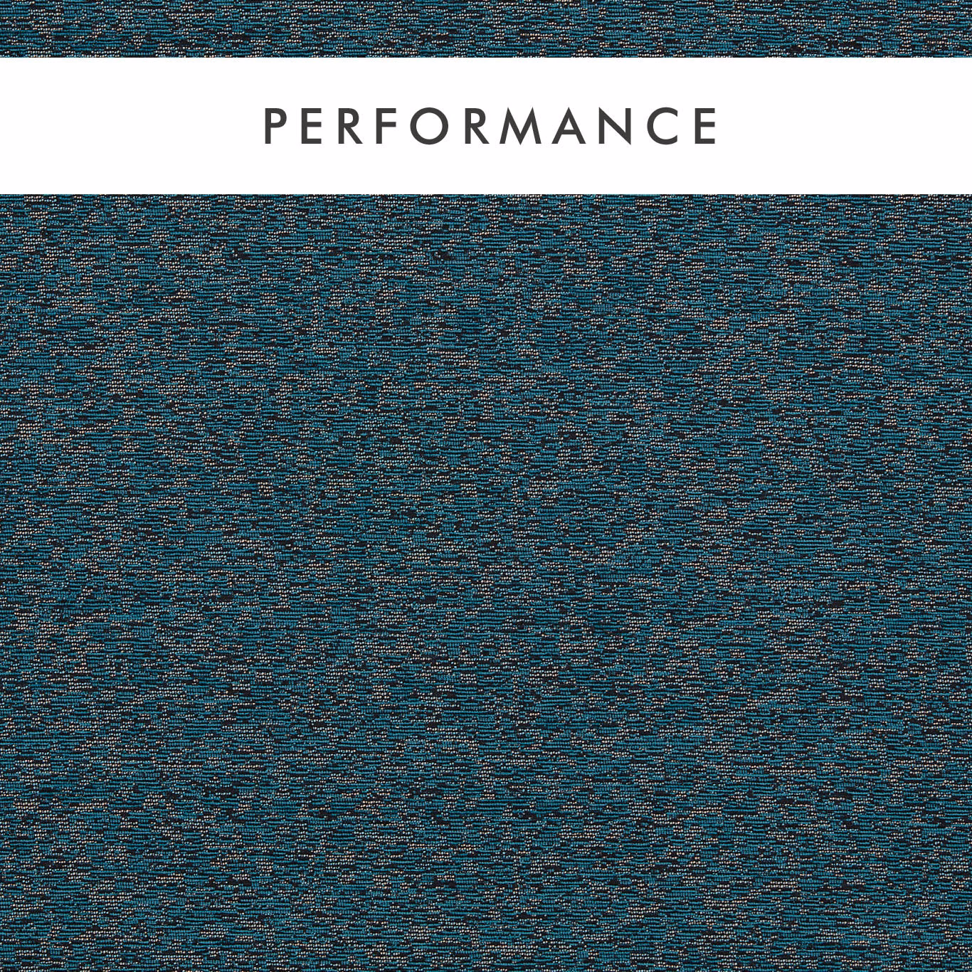 Deep teal woven upholstery with fine charcoal texture and warm brown flecks