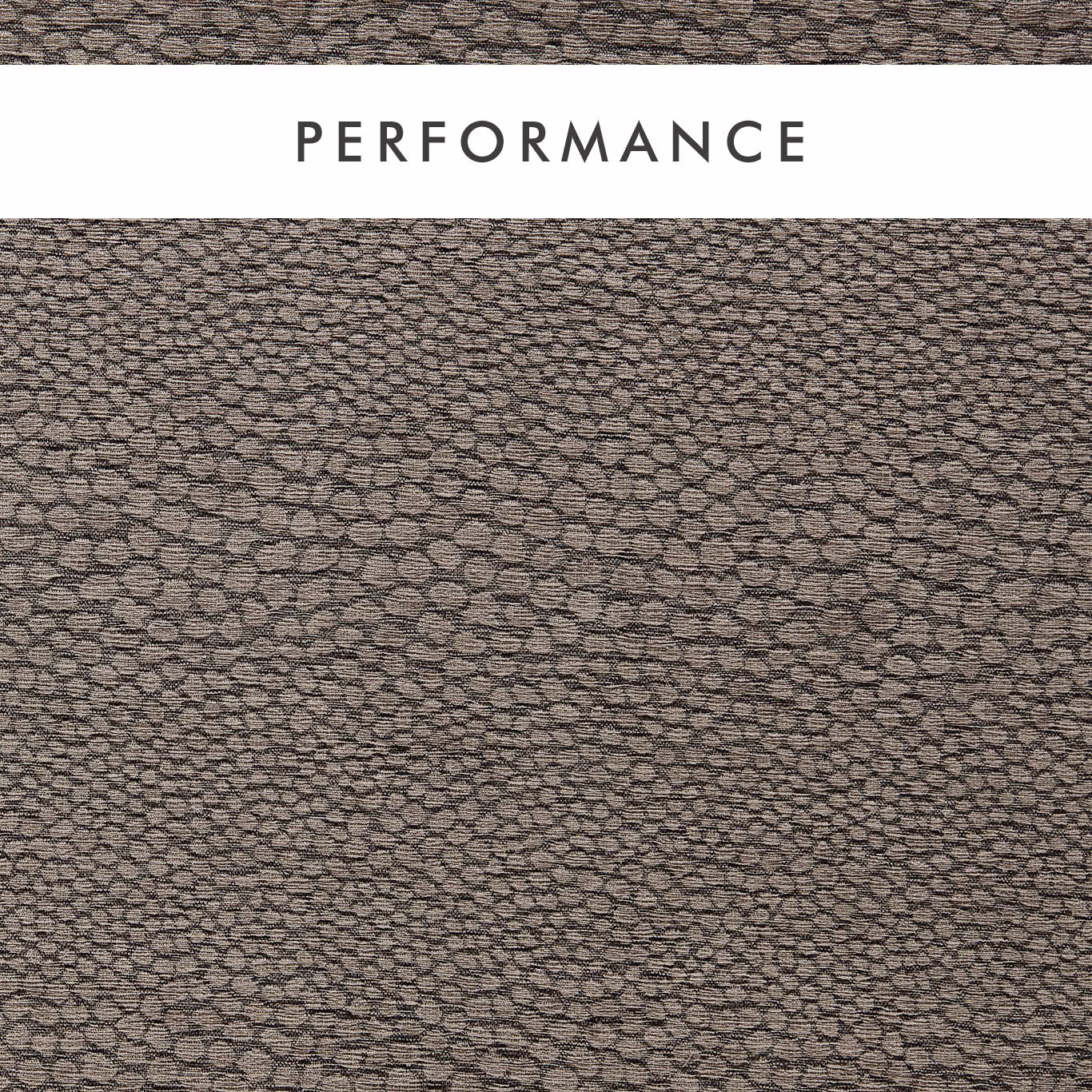 Deep espresso brown woven fabric with irregular pebble motifs and fine horizontal texture