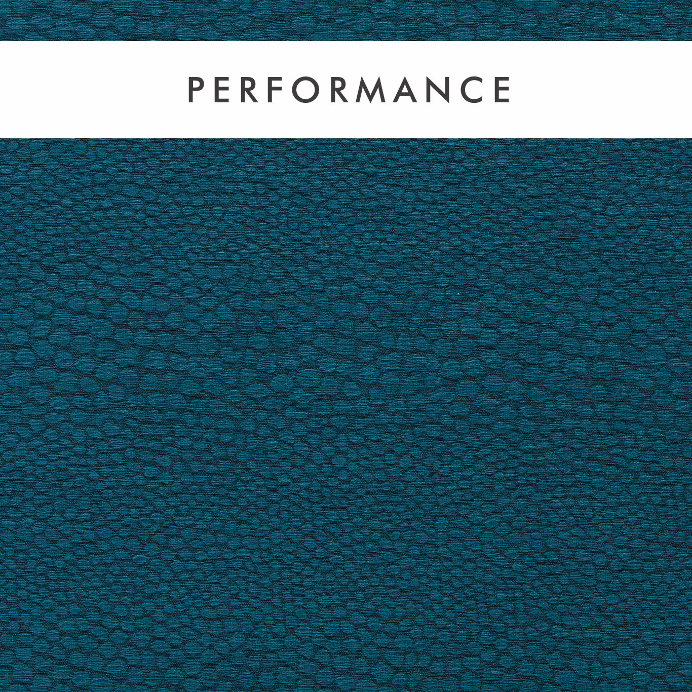 Deep teal woven swatch with closely spaced dark organic pebble marks