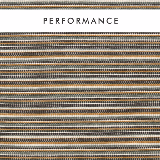 Integer Forest swatch with forest green, charcoal, cream and ochre horizontal stripes
