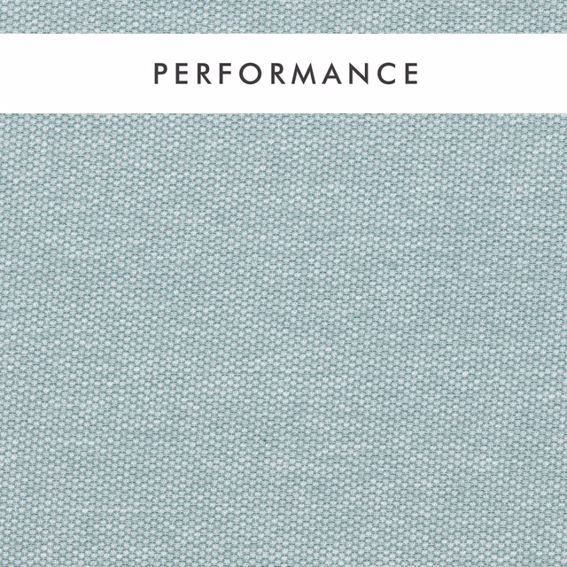 Pale aqua-blue woven upholstery with tiny pebble-like geometric texture