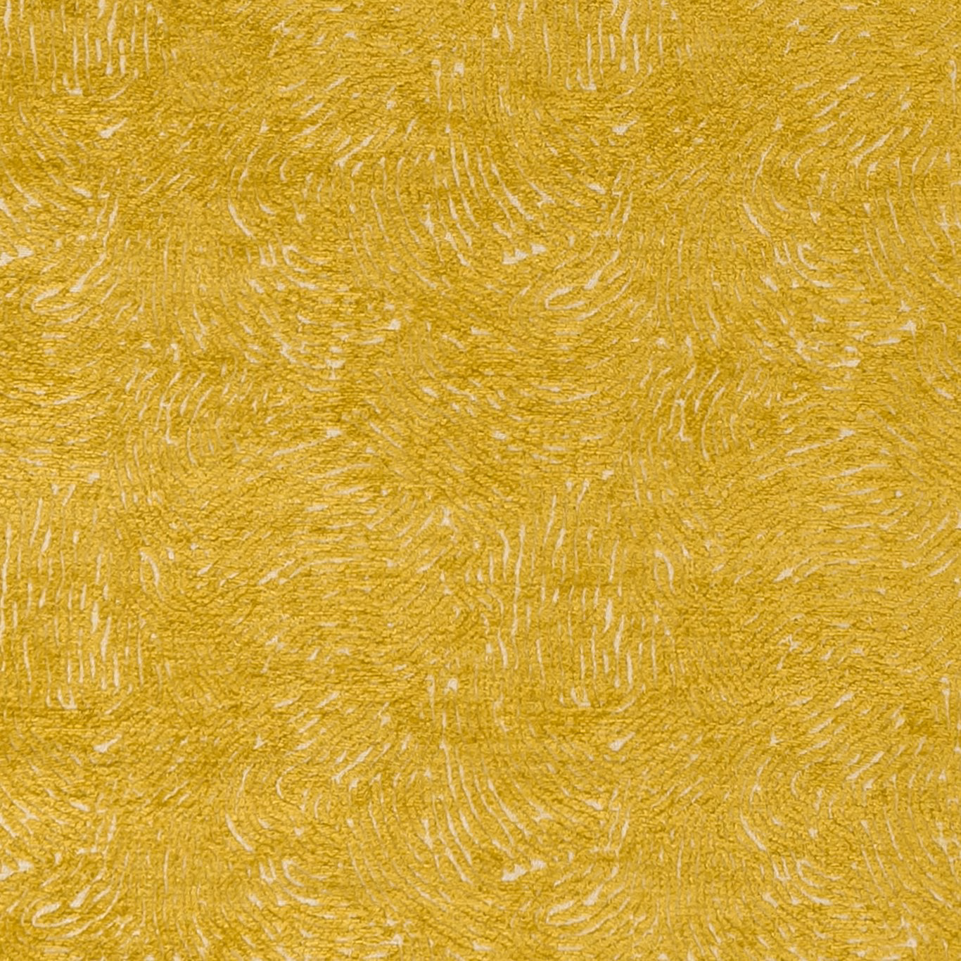 Golden chartreuse woven fabric with pale irregular brush marks and textured surface